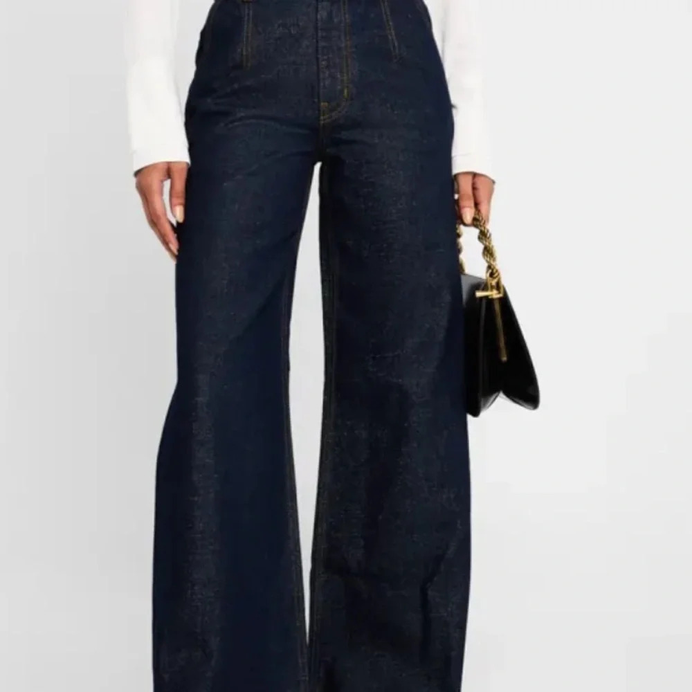 Derek Lam wide flare leg dark denim jeans